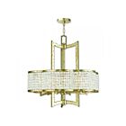 Livex Lighting 50576-28 Grammercy 6-Lights 360W Hand Applied Winter Gold Pendant