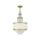 Livex Lighting 50784-28 Prescott 3-Lights 180W Hand Applied Winter Gold Chandelier
