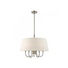 Livex Lighting 50805-91 Belclaire 6-Lights 350W Brushed Nickel Pendant