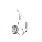 Livex Lighting Serafina 51001-91 60W 1-Light Brushed Nickel Wall Sconce