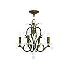 Livex Lighting 51004-71 Serafina 4-Lights 240W Hand Applied Venetian Golden Bronze Chandelier