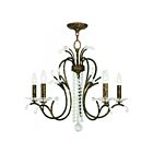Livex Lighting 51005-71 Serafina 5-Lights 300W Hand Applied Venetian Golden Bronze Chandelier