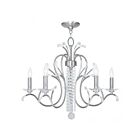 Livex Lighting 51005-91 Serafina 5-Lights 300W Brushed Nickel Chandelier