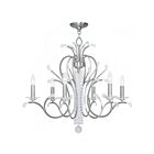 Livex Lighting 51006-91 Serafina 6-Lights 360W Brushed Nickel Chandelier