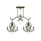 Livex Lighting 51007-71 Serafina 8-Lights 480W Hand Applied Venetian Golden Bronze Chandelier