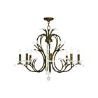 Livex Lighting 51008-71 Serafina 8-Lights 480W Hand Applied Venetian Golden Bronze Chandelier