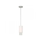 Livex Lighting 51031-91 Carlisle 1-Light 40W Brushed Nickel Pendant