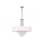Livex Lighting 51037-91 Carlisle 5-Lights 300W Brushed Nickel Convertible Pendant