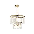 Livex Lighting 51064-01 Elizabeth 4-Lights 240W Antique Brass Pendant