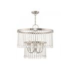 Livex Lighting 51065-91 Elizabeth 5-Lights 300W Brushed Nickel Pendant