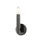 Livex Lighting Copenhagen 51131-46 60W 1-Light Black Chrome Wall Sconce