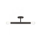 Livex Lighting 51139-07 Copenhagen 2-Lumières 120W Bronze Plafonnier Semi Encastré