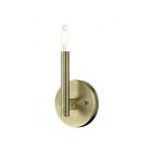 Livex Lighting Copenhagen 51171-01 60W 1-Light Antique Brass Wall Sconce