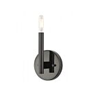Livex Lighting Copenhagen 51171-46 60W 1-Light Black Chrome Wall Sconce