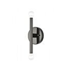 Livex Lighting Copenhagen 51172-46 120W 2-Lights Black Chrome Wall Sconce