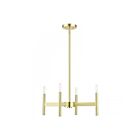 Livex Lighting 51174-12 4-Lights 240W Satin Brass Chandelier