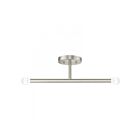 Livex Lighting Copenhagen 51179-91 2-Lights 120W Brushed Nickel Semi Flush Mount