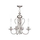 Livex Lighting 5164-91 Caldwell 4-Lights 240W Brushed Nickel Chandelier