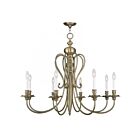 Livex Lighting 5168-01 Caldwell 8-Lights 480W Antique Brass Chandelier
