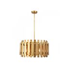 Livex Lighting 52048-08 Greenwich 5-Lights 290W Natural Brass Pendant