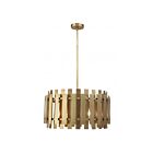 Livex Lighting 52049-08 Greenwich 6-Lights 350W Natural Brass Pendant