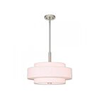 Livex Lighting 52137-91 Meridian 4-Lights 240W Brushed Nickel Convertible Pendant