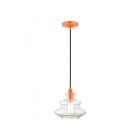 Livex Lighting 52831-77 Everett 1-Light 60W Shiny Orange Pendant
