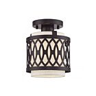 Livex Lighting 53431-92 1-Light 40W English Bronze Semi Flush Mount
