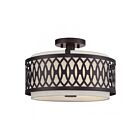 Livex Lighting 53432-92 3-Lights 120W English Bronze Semi Flush Mount