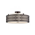 Livex Lighting 53433-92 4-Lights 160W English Bronze Semi Flush Mount