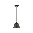 Livex Lighting 55901-07 Endicott 1-Light 60W Bronze with Antique Brass Finish Accents Pendant
