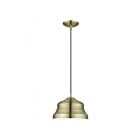 Livex Lighting 55902-01 Endicott 1-Light 60W Antique Brass Pendant