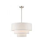 Livex Lighting 55914-91 Carrington 4-Lights 240W Brushed Nickel Pendant