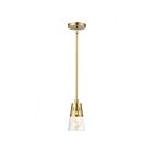 Livex Lighting 56451-08 Brynhurst 1-Light 60W Natural Brass Pendant