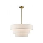 Livex Lighting 56724-01 Chandler 4-Lights 240W Antique Brass Pendant