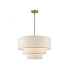 Livex Lighting 57484-01 Gladstone 4-Lights 240W Antique Brass Pendant