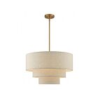 Livex Lighting 58894-48 Bellingham 4-Lights 240W Antique Gold Leaf Pendant