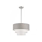 Livex Lighting 60015-91 3-Lights 180W Brushed Nickel Chandelier