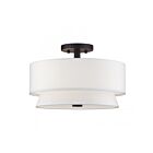 Livex Lighting 60026-07 3-Lights 120W Bronze Semi Flush Mount