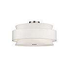 Livex Lighting 60028-91 5-Lights 200W Brushed Nickel Semi Flush Mount