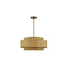 Livex Lighting 60039-48 Weavington 5-Lights 40W Antique Gold Leaf Pendant