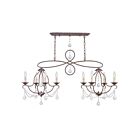Livex Lighting 6437-71 Chesterfield 8-Lights 480W Hand Applied Venetian Golden Bronze Chandelier
