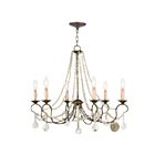 Livex Lighting 6516-71 Pennington 6-Lights 360W Hand Applied Venetian Golden Bronze Chandelier