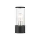 Livex Lighting Atlantic 71924-14 1-Light 60W Textured Black with Antique Silver Finish Accents Outdoor Post Top Lantern