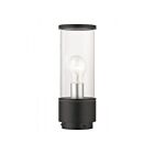 Livex Lighting Atlantic 71925-14 1-Light 60W Textured Black with Antique Silver Finish Accents Outdoor Post Top Lantern
