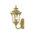 Livex Lighting 7856-33 Oxford 3-lights 180W Soft Gold Outdoor Wall Lantern