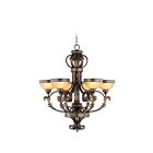 Livex Lighting 8526-64 Seville 6-Lights 360W Palacial Bronze with Gilded Accents Chandelier