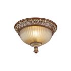 Livex Lighting 8562-63 2-Lights 80W Bronze and Aged Gold Leaf Flush Mount