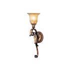 Livex Lighting 8581-63 1-Light 100W Bronze and Aged Gold Leaf Wall Sconce