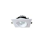 Lotus LED AD-LED-4-S12W-DTW-WH-LREY-SQ White 12W 4" LED Square Venus Adjustable Gimbal